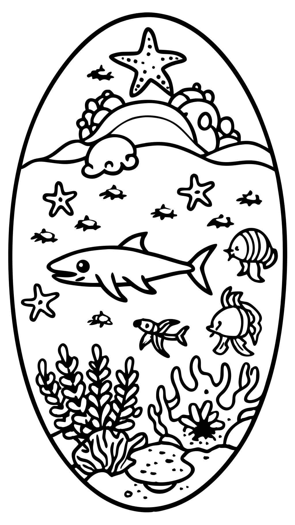 coloring pages of ocean scenes